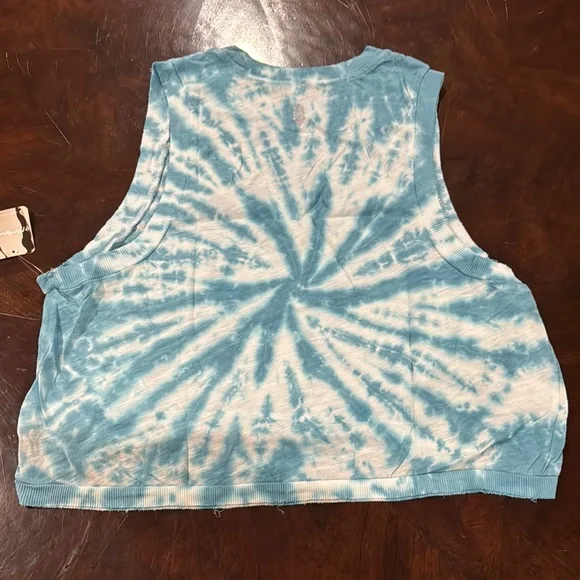 Free People Love Tank Tie Dye White/Bluestone Combo - Picture 5 of 5